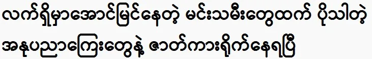 Thinzar Wint Kyaw is more beautiful than the currently successful actresses.